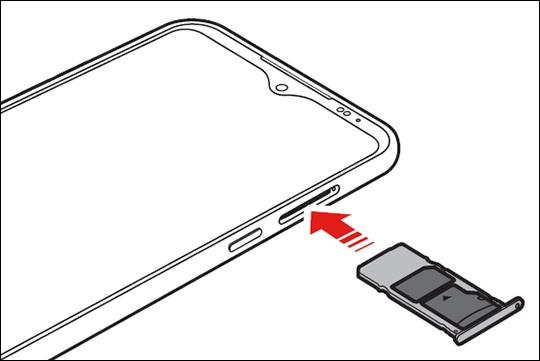 Insert SIM / SD card tray