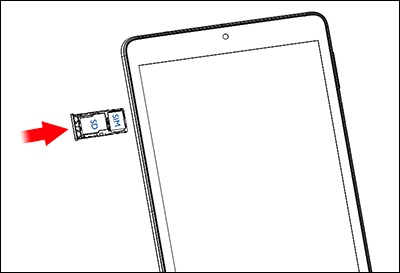 Insert SIM / SD tray