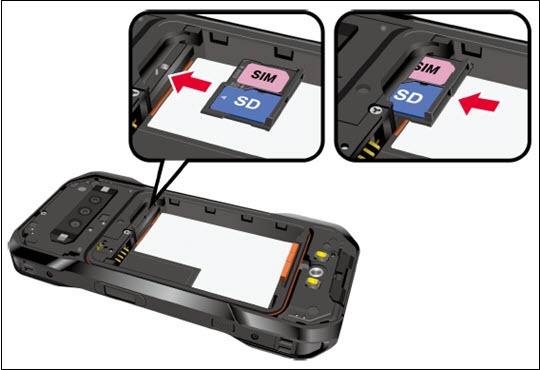 Insert SIM tray