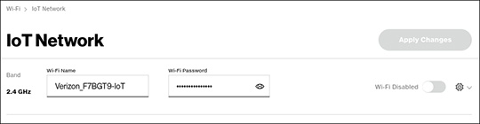 IoT Network enable / disable