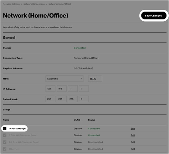 5G Internet Gateway LV55 - bridge mode for existing router? : r/verizon