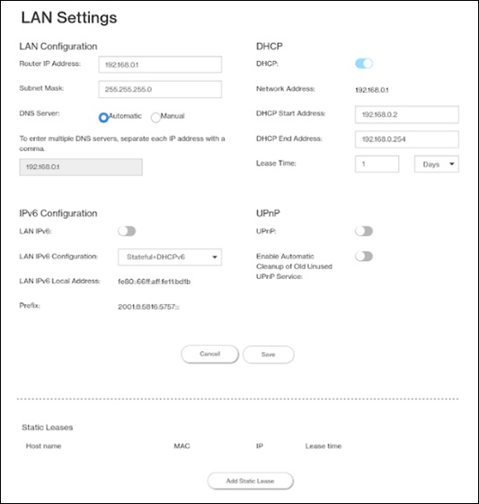 LAN Settings