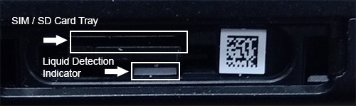 LDI Indicators - Remove the SD / SIM card tray