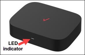LED Indicator on the front of device