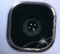 Cracked camera lens