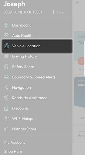 Tap Vehicle Location