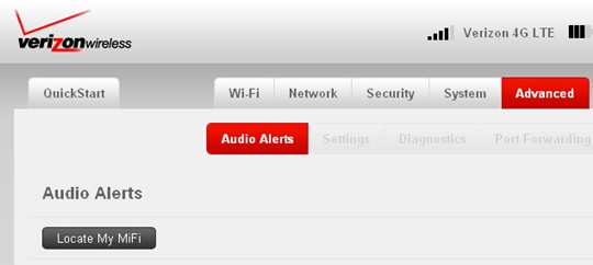Audio Alerts with Locate My MiFi