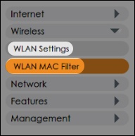 WLAN MAC Filter