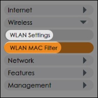 Verizon Orbic Speed - Manage MAC Filter Settings