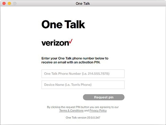 One Talk launch screen