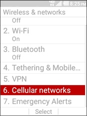 Select Cellular Network