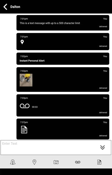 Message thread screen