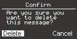 Confirm with Delete