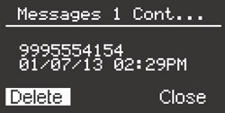 Message with Delete