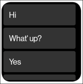 Messages screen