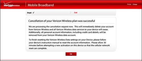 Cancel Account - Mobile Broadband Portal | Verizon