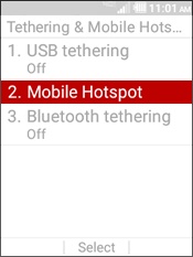Select Mobile Hotspot