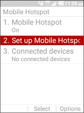 Select Set Up Mobile Hotspot