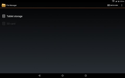 File Manager with Tablet storage