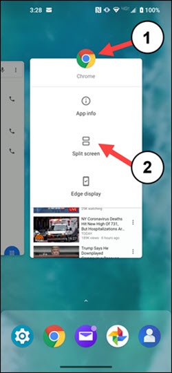 Open in split screen
