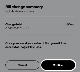 Review the changes then tap Confirm