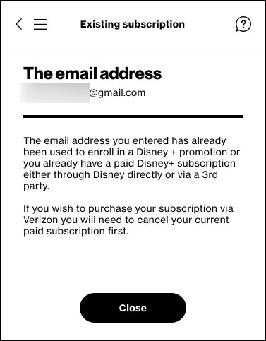 Email Validation screen