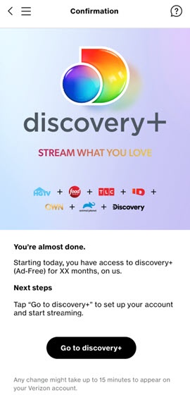 Discovery plus free with verizon new arrivals