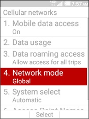 Select Network Mode