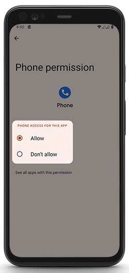 App Permissions Screen