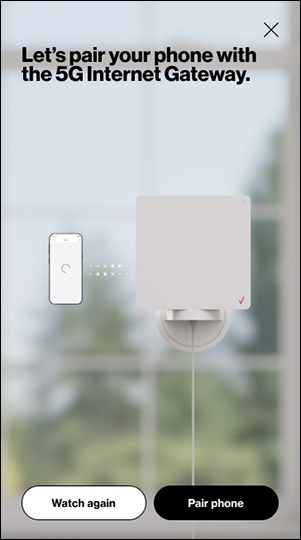 Pair phone with 5G Internet Gateway