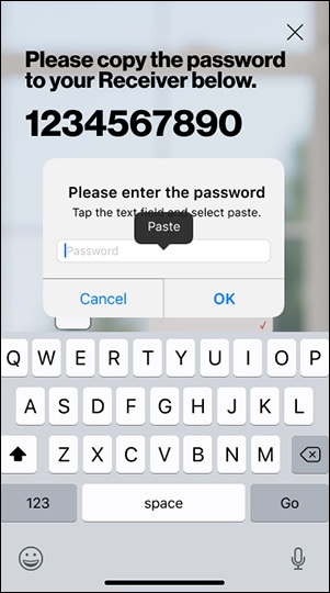 Paste password
