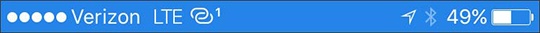 Status bar lock screen with hotspot connection