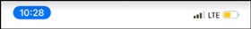 Home screen status bar with hotspot connection