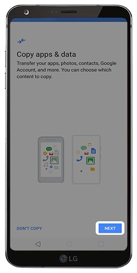 Copy apps & data