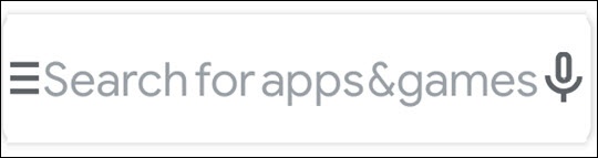 Play Store search bar