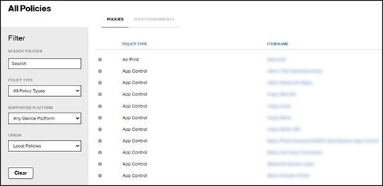 View Policies