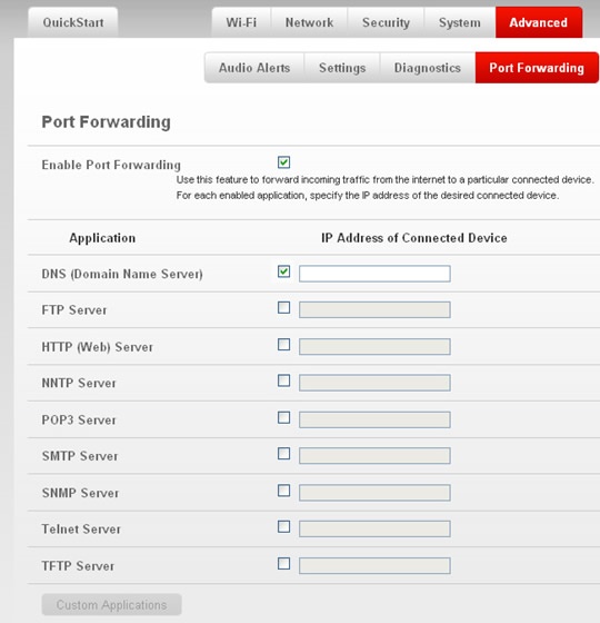 Port Forwarding with available applications