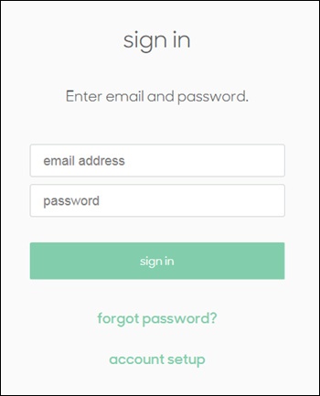 Web portal sign in