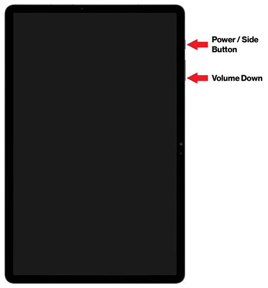 Power and volume down