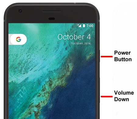 Power button and volume button