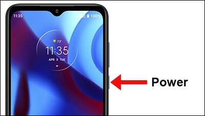 Power button and screen