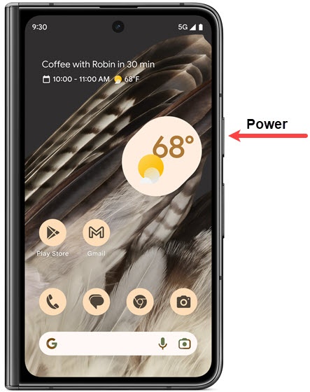 Google screen power button