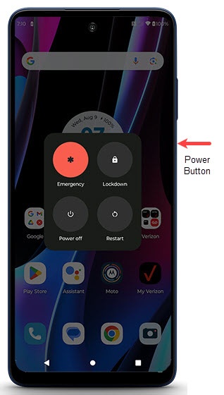 Power button menu