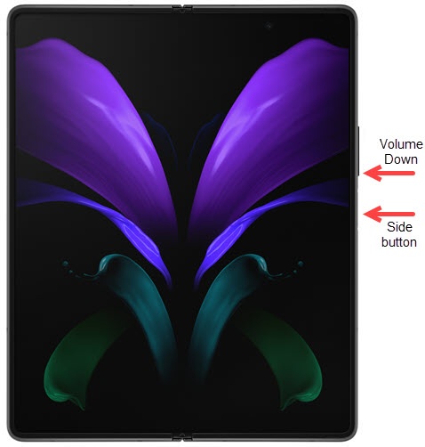 Side and volume down buttons