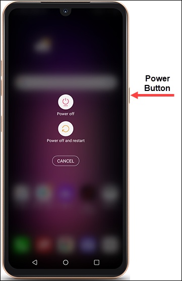 Hold the Power Button until the Power Off option appears
