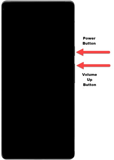 Power and up volume button