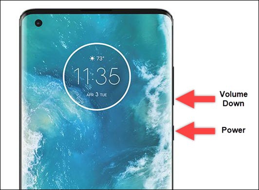 Power and Volume Down buttons