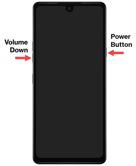 Hold Volume Down then Power