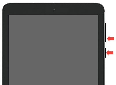 Volume down and Power buttons