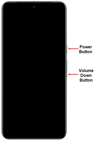 Power and volume down buttons